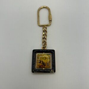 DG-8 Founding Fathers Gold Keychain With Rotating Pendant & Black Enamel Frame
